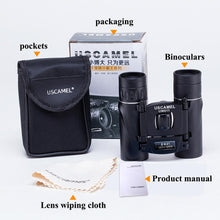 Load image into Gallery viewer, USCAMEL 8x21 Compact Zoom Binoculars Long Range 3000m Folding HD Powerful Mini Telescope Bak4 FMC Optics Hunting Sports Black
