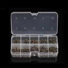 Load image into Gallery viewer, LEO 600PCS/BOX High Carbon Steel Fishing Hooks Sharp Barbed Circle 3#-12#