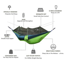 Load image into Gallery viewer, Ultralight Parachute Hammock Hunting Mosquito Net Double Person Sleeping Bed Drop-Shipping Outdoor Camping Portable Hammock
