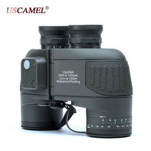 Load image into Gallery viewer, USCAMEL Military 10x50 HD Marine Binoculars Zoom Rangefinder Compass Telescope Eyepiece Waterproof Nitrogen Army Green
