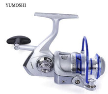 Load image into Gallery viewer, YUMOSHI AF1000-7000 12BB Gear Ratio 5.5:1 Half Metal Fishing Spinning Reel Machined aluminum Spool with Exchangeable Handle