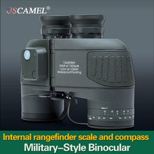 Load image into Gallery viewer, USCAMEL Military 10x50 HD Marine Binoculars Zoom Rangefinder Compass Telescope Eyepiece Waterproof Nitrogen Army Green
