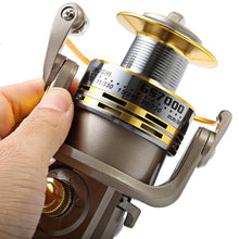 Load image into Gallery viewer, YUMOSHI 8 BB Fish ratio 5.1:1 1000-7000 Series Spinning Fishing Reel Crank Handle Carp Steering