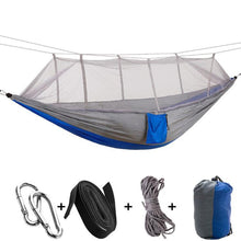 Load image into Gallery viewer, Ultralight Outdoor Camping Hunting Mosquito Net Parachute Hammock 2 Person Flyknit Hamaca Garden Hamak Hanging Bed Leisure Hamac