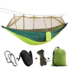 Load image into Gallery viewer, Ultralight Outdoor Camping Hunting Mosquito Net Parachute Hammock 2 Person Flyknit Hamaca Garden Hamak Hanging Bed Leisure Hamac