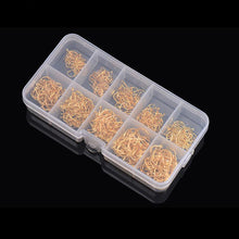 Load image into Gallery viewer, LEO 600PCS/BOX High Carbon Steel Fishing Hooks Sharp Barbed Circle 3#-12#