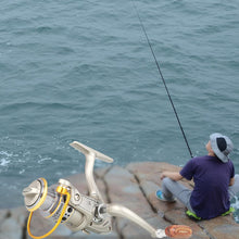 Load image into Gallery viewer, YUMOSHI Lightweight Metal 12BB LC1000-7000 Series 5.5:1 Spinning Fishing Reel Trolling Reel