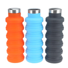 Load image into Gallery viewer, Water Bottle Portable Silicone Retractable Folding Water Bottle Outdoor Travel Telescopic Collapsible Bottle Plastic With Lid
