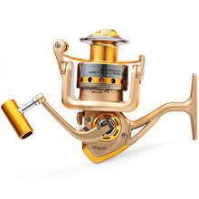 Load image into Gallery viewer, YUMOSHI HF 1000 - 7000 Fishing Reel Metal Spool Spinning Fishing Reels Folding Arm 10-Ball Bearing 5.5 : 1 Fly
