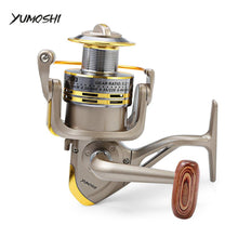 Load image into Gallery viewer, YUMOSHI 8 BB Fish ratio 5.1:1 1000-7000 Series Spinning Fishing Reel Crank Handle Carp Steering