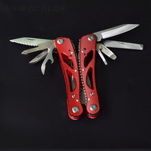 Load image into Gallery viewer, NEWACALOX Outdoor Multitool Pliers Repair Pocket Knife Fold Screwdriver set Hand Multi Tool Mini Folding Pocket Portable Fishing