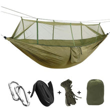 Load image into Gallery viewer, Ultralight Outdoor Camping Hunting Mosquito Net Parachute Hammock 2 Person Flyknit Hamaca Garden Hamak Hanging Bed Leisure Hamac