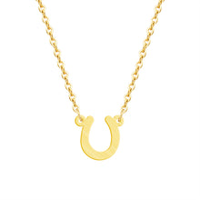 Load image into Gallery viewer, Simple Lucky Horseshoe Necklace Cute Horse Hoof U
