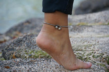 Load image into Gallery viewer, Black Elephant Pendant Boho Silver Anklet