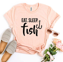 Load image into Gallery viewer, Eat Sleep Fish T-shirt