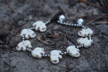 Load image into Gallery viewer, Silver Elephant Stone Bracelet