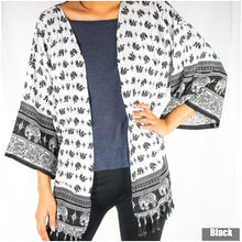 Load image into Gallery viewer, Elephant Tribal Boho Kimono Cover Up