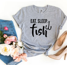 Load image into Gallery viewer, Eat Sleep Fish T-shirt