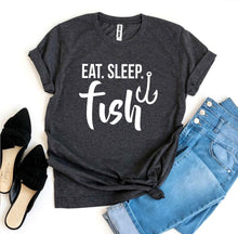 Load image into Gallery viewer, Eat Sleep Fish T-shirt