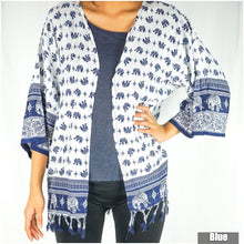 Load image into Gallery viewer, Elephant Tribal Boho Kimono Cover Up