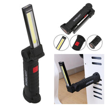 Load image into Gallery viewer, Foldable Flexible Hand Torch Work Light Magnetic Inspection Lamp COB LED Flashlight  Built in Battery USB Charging Port
