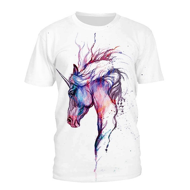 Women T Shirt Animal Horse 3D Printed T-Shirt