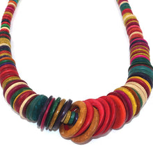 Load image into Gallery viewer, Arrive multicolors Handmade Bohemia Statement Necklace Coconut shell Collar Necklace
