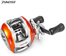 Load image into Gallery viewer, YUMOSHI Left / Right Hand 12+1BB 6.3:1 Bait Casting Fishing Reel Magnetic Brake Water Drop Wheel Coil
