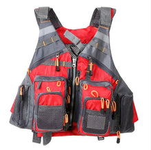 Load image into Gallery viewer, Outdoor Sport Fishing Life Vest Men Breathable Swimming Life Jacket Safety Waistcoat Survival Utility Vest
