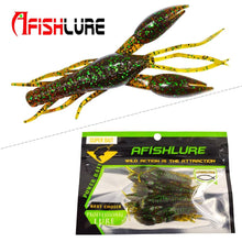 Load image into Gallery viewer, AFISHLURE 4pcs/lot  AR-14 hammer Crab clamp Shrimp 80mm 5.5g claw Bait artificial lure sauce green bait Swimbait Fake
