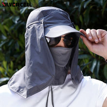 Load image into Gallery viewer, Sun Caps Flap Hats 360 degree Solar UV Protection Sun Hat Summer Men Women Sun Visor Cap Folding Removable Neck Face Mask Head
