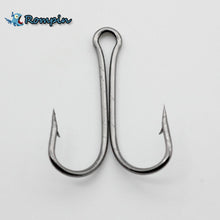 Load image into Gallery viewer, Rompin 50pcs/lot 9908 Double Fishing Hooks Small Fly Tying Double Dual Fishing Hook For Jig Size 1 2 4 6 8
