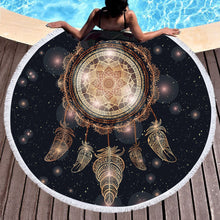 Load image into Gallery viewer, Bedding 3D printing Golden Round Bohemian Beach towel home textile  Beach Towel Tapestry Blanket
