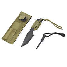 Load image into Gallery viewer, Sharp Blade Survivor Camping Tanto Knife with Fire Starter
