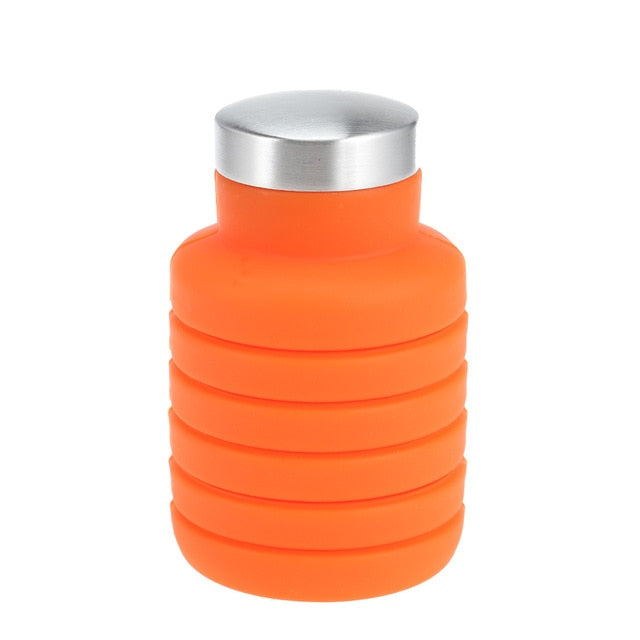 Water Bottle Portable Silicone Retractable Folding Water Bottle Outdoor Travel Telescopic Collapsible Bottle Plastic With Lid