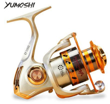 Load image into Gallery viewer, Yumoshi EF1000-7000 12BB 5.2:1 Metal Spinning Fishing Reels Fly Wheel For Fresh/ Salt Water
