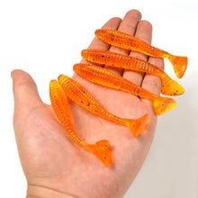 Load image into Gallery viewer, 5Pcs/Bag 8cm 5.7g Silicone T Tail Brown Grub Worm Fishing Lure
