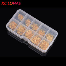 Load image into Gallery viewer, LEO 600PCS/BOX High Carbon Steel Fishing Hooks Sharp Barbed Circle   3#-12#
