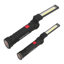 Load image into Gallery viewer, Foldable Flexible Hand Torch Work Light Magnetic Inspection Lamp COB LED Flashlight  Built in Battery USB Charging Port
