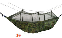 Load image into Gallery viewer, Ultralight Outdoor Camping Hunting Mosquito Net Parachute Hammock 2 Person Flyknit Hamaca Garden Hamak Hanging Bed Leisure Hamac
