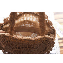 Load image into Gallery viewer, Bohemian Straw Bags Vintage Rattan Bag Handmade Kintted Travel Bags
