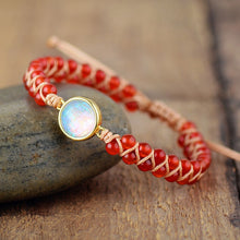 Load image into Gallery viewer, Stone Wrap Bracelets Femme Amethysts Opal String Braided Yoga Friendship Bracelet Bangle Bohemian Jewellery
