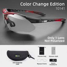 Load image into Gallery viewer, ROCKBROS Polarized Sports Men Sunglasses Road Cycling Glasses Mountain Bike Bicycle Riding Protection Goggles Eyewear 5 Lens
