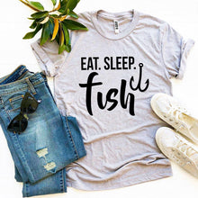 Load image into Gallery viewer, Eat Sleep Fish T-shirt
